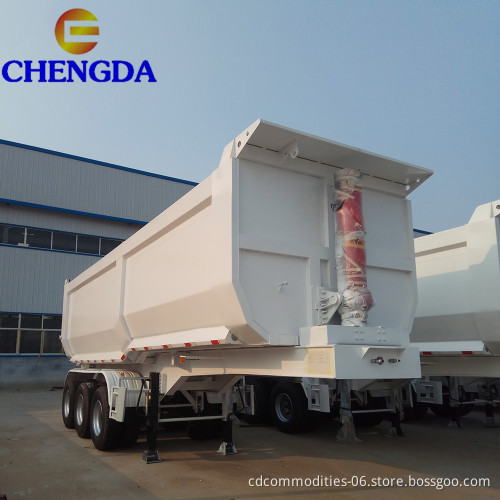 Heavy Duty Sinotruck Triaxles 4 Axle 60tons Stone Tipper Dump Semi Trailer
